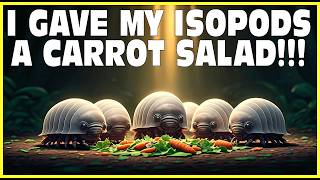 I fed My Pet Isopods A Carrot Salad! Isopod House Terrarium 4K