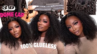 UPGRADED 3D DOME CAP | 100% GLULESS WIG! NO ADHESIVE | 5 MINUTES WIG INSTALL FT OMGHERHAIR