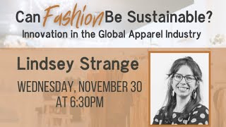 ​Lindsey Strange - Can Fashion Be Sustainable?