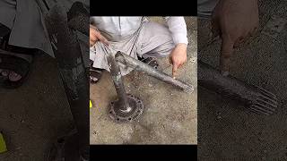 Fixing Broken Truck Axle Shaft with Double Joint Rivets #mechanic #repairing #metalworking