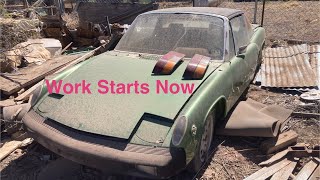 Abandoned Porsche Work Day 1 - Parts Scavenging Parts out of the Dirt!