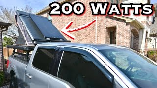 How much realistic power can you get with a single 200 watt solar panel on Rooftop tent?