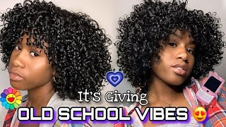 CUTE, CURLY BANG WIG💖 5 Minute Install! | GORGIUS HAIR WIGS