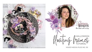 Halloween Floating Frame Tutorial | Reneabouquets Butterflies, Prima Marketing Magic Spell Flowers