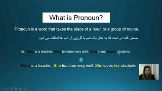 Grammar: Lesson 8 | Parts of Speech; Pronoun and Antecedent گرامر:درس هشتم؛ ضمیر و مرجع ضمیر