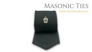 Masonic Black Tie with White Mark by Victoria Regalia