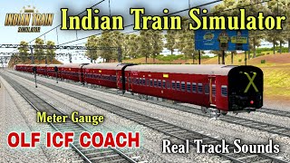 Indian Train Simulator New Update | New Coach Red ICF Meter Gauge Coach with Real Track Sounds