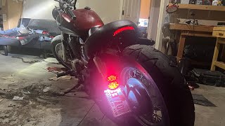 Custom Bobber Build ~ Brake Light and turn signal wiring for chopped/no fender