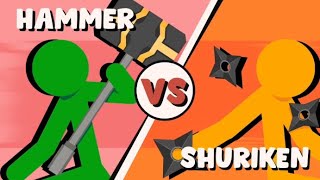 HAMMER VS SHURIKEN HEAVY FIGHT GAMEPLAY🗿 #anime @neron's brother @saifulla84