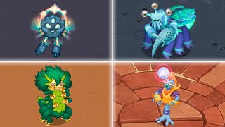 Vertical: Rare Buzzinga, Epic Whiz bang, Epic Repatillo, and Adult Galvana