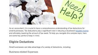 Understanding Tax Deductions for Small Businesses | Alan Boal Accounting