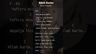 Chord Nissa Sabyan - Allah Karim #shorts