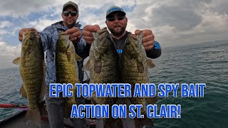 EPIC Topwater and Spybait ACTION - Lake St. Clair June 2023