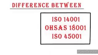 What Is ISO 14001, OHSAS 18001 & ISO 45001. #SafetyIsEverywhere #ISO #OHASA #ISO45001 #FireandSafety