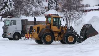 Volvo L70G | Loading snow on 2x Scania R480