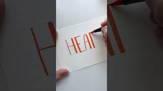 Easy note headers using brush pens!Part-1|Cute ways to write a title#art #shorts  #calligraphy