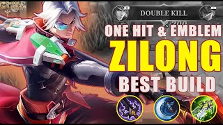 ONE SHOT KILL!! Zilong One Hit Build and Emblem, Insane - Build Top 1 Global Zilong ~ MLBB