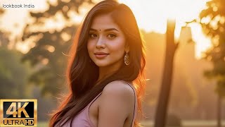 Captivating 4K AI Art | Indian Model Shines in Enchanting Park Sunset 🌇