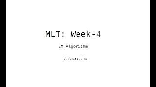 Week-4 | Tutorial | MLT