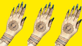 simple mehndi design for eid back hand 2024 || mehndi designs