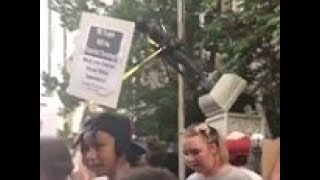 Moment of Confederate statue's fall takes protesters by surprise