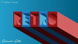 Retro Text Effect | Pixellab Tutorial | Shahzaibs Edits