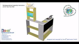 howa ® Montageanleitung Kaufladen, Art.Nr.4754 assembly instructions Toy shop, No.4754