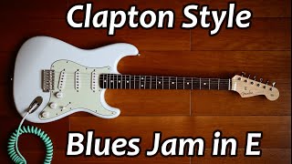 Clapton Style Blues Backing Track in E