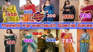 Huge* Meesho Viral Party Wear Sarees under Rs 500 | Meesho Saree Haul for Festival Season |