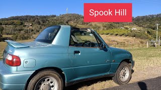 Visiting the #gravityhill I've known as #Spook Hill, where #cars roll #uphill, while in neutral