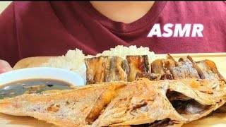 Fried Red Snapper, Fried Eggplant & Garlic Fried Rice MUKBANG | ASMR (Eating Sounds)