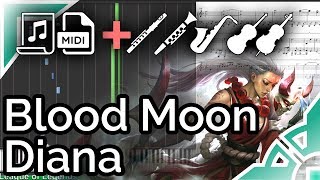 Blood Moon Diana login theme - League of Legends (Synthesia Piano Tutorial)