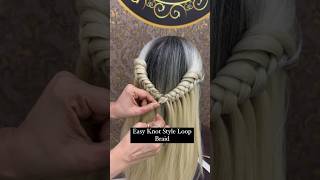 looped Braid, #loopbraid #braided #easyhairstyle #hairfrontvariation #easyhairstyle #hairshorts