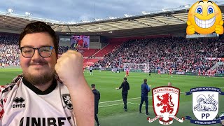 CLASS AWAY FANS / CLASS GOALS / RED CARD! Middlesbrough v Preston North End Matchday vlog