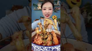 Homemade red oil seafood Bobo chicken #cooking #eating