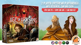 Architects: Age of Artisans - 2 Player Livestream with Designers