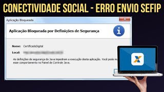 Conectividade Social - Erro de envio do arquivo SEFIP