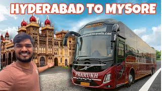 Hyderabad to Mysore Bus Journey in Brand New PRAMUKH VOLVO 9600 Multiaxle Sleeper