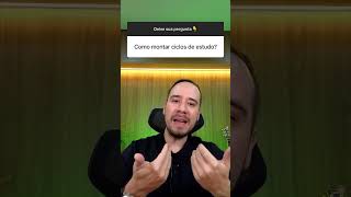 🎯 Como criar um ciclo de estudos?