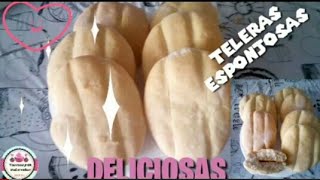 COMO HACER TELERAS CASERAS PAN BLANCO #VANESSAYSUDULCESABOR