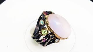 Ring Size 9 5 Natural Rose Quartz 925 Sterling Silver