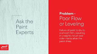 How to prevent poor paint flow or levelling - Ask the Experts