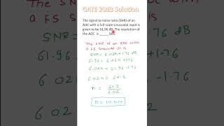 GATE 2023 Exam Solution | GATE 2025 Preparation | SNR | ADC | Resolution #shorts #shortvideo