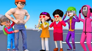 Scary Teacher 3D vs Squid Game Nick Defends Tani from Crazy Fans OR Error 5 Times Challenge