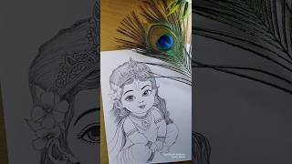 Cutest Little krishna drawing 😍🌺 #shorts #viral #trending #krishna #kanha #viralshorts #viralvideo