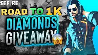 free fire diamond's giveaway 🎁✨💎road to 1k/FF live telugu and hindi