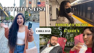 GOT MY US VISA IN THREE DAYS | INTERVIEW PROCESS IN TORONTO| A CHILL DAY AT TORONTO MUSIC GARDEN