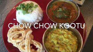 Simple lunch recipe-kathirikkai kara kulambu and chow chow kootu recipe in tamil