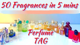 50 FRAGRANCES IN 5 MINS | Jeremy Fragrance TAG | Perfume Collection | Perfume TAG