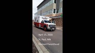 Ambulance at St. Paul, MN Planned Parenthood 4-15-2020